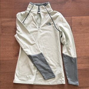 The North Face Gray and Dark Gray Quarter-Zip Pullover